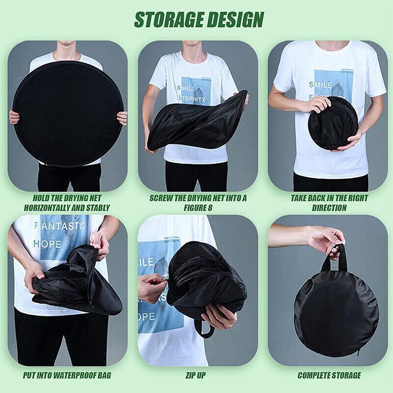 2-8 Tier Drying Net Large Shelf Hydroponic Hanging Grow Herb Plant Dry - 2 Layers 3