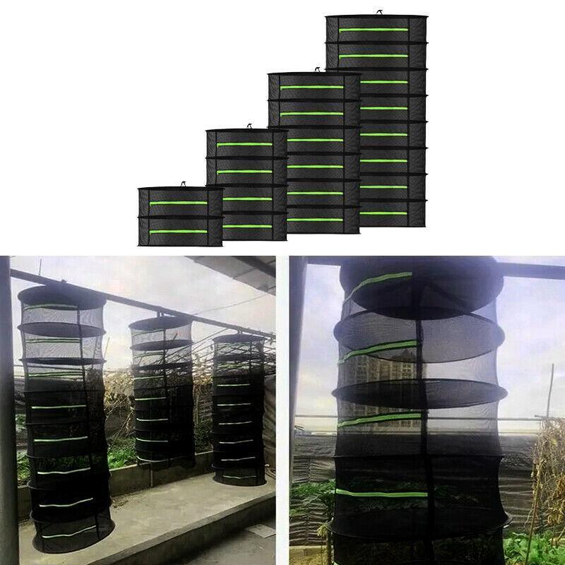 2-8 Tier Drying Net Large Shelf Hydroponic Hanging Grow Herb Plant Dry - 8 Layers 5