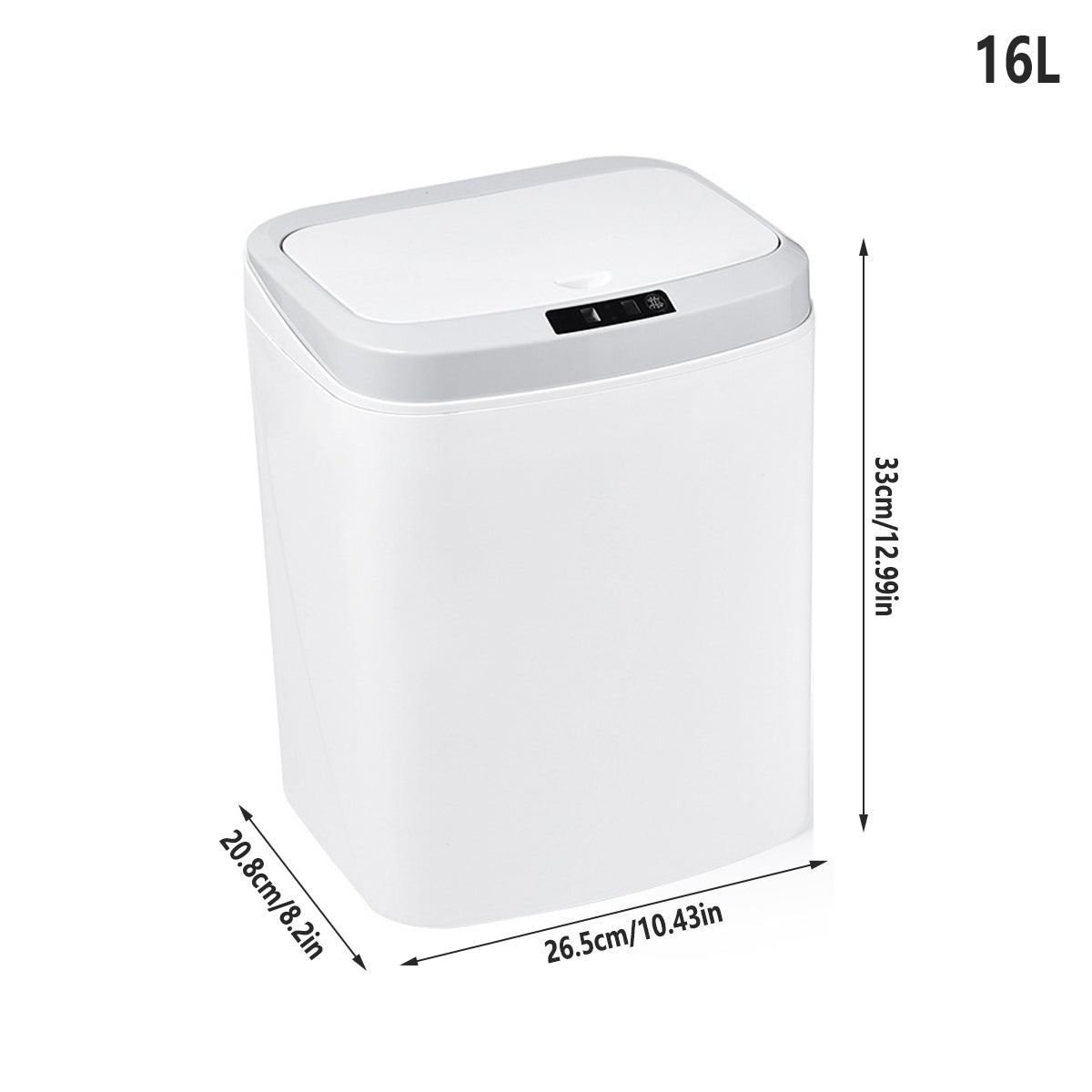Sensor Trash Bin Touchless 16L White Automatic Motion Kitchen Rubbish Can 3