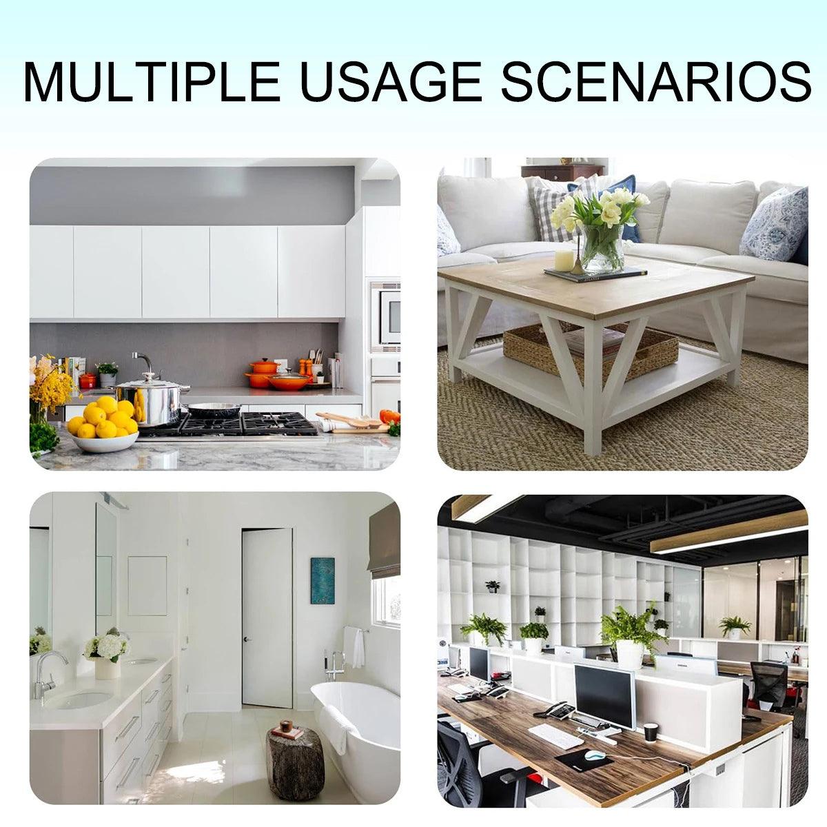 Stainless Steel Mini Desktop Wastebasket Organizer Compact Waste Bin for Office 5