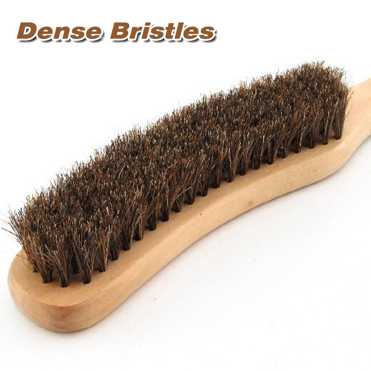 2PCS Wooden Handle Horsehair Clothes Brush Dust Remover Household Cleaning Brush 5