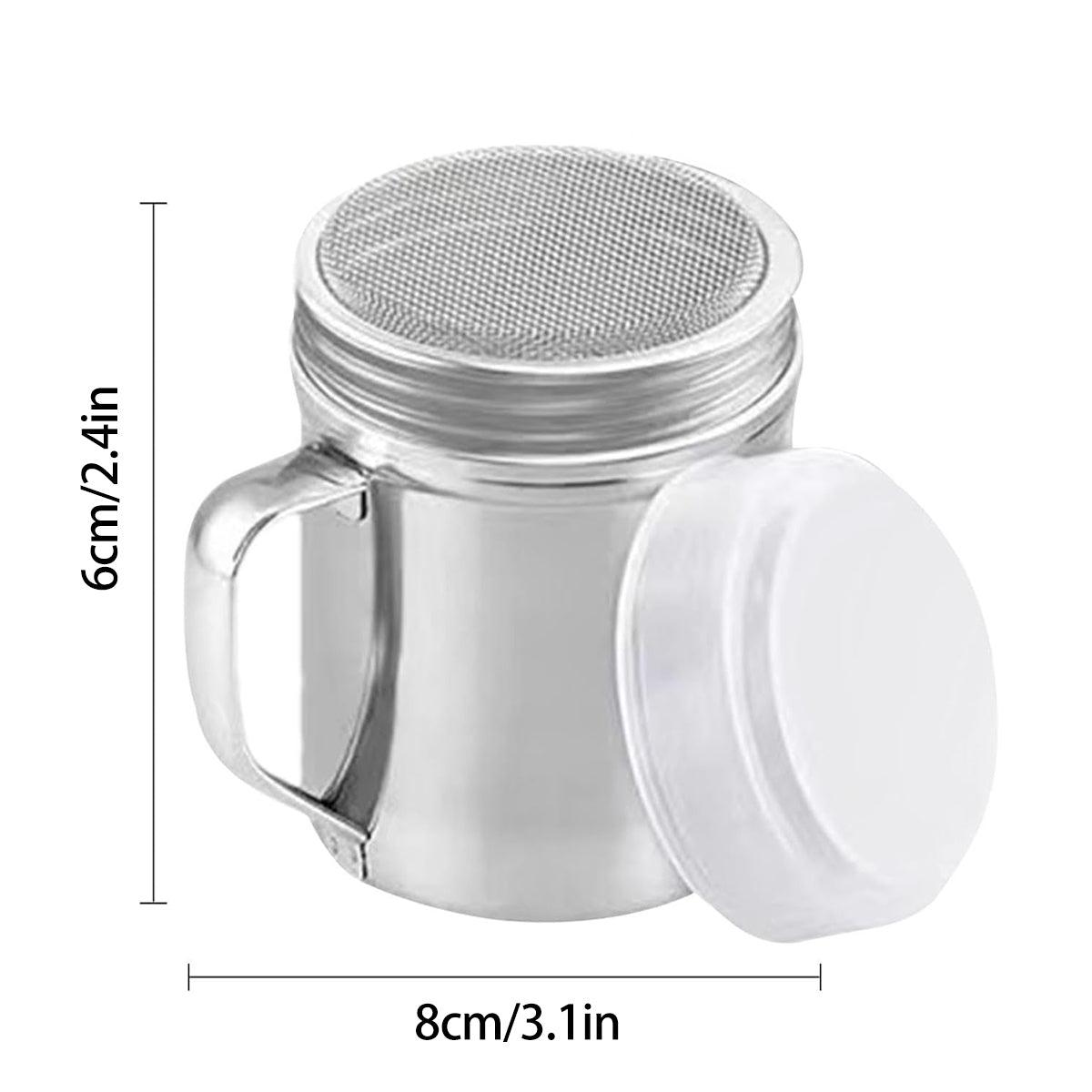 Stainless Steel Powder Shaker Mesh Sugar Flour Dispenser Spice Baking Tool 3