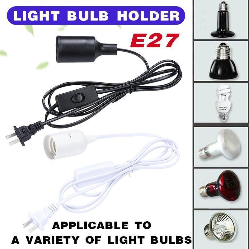 E27 Cable Cord With Switch Au Plug Pendant Lamp Base Light Bulb Holder Socket - Black 1PC