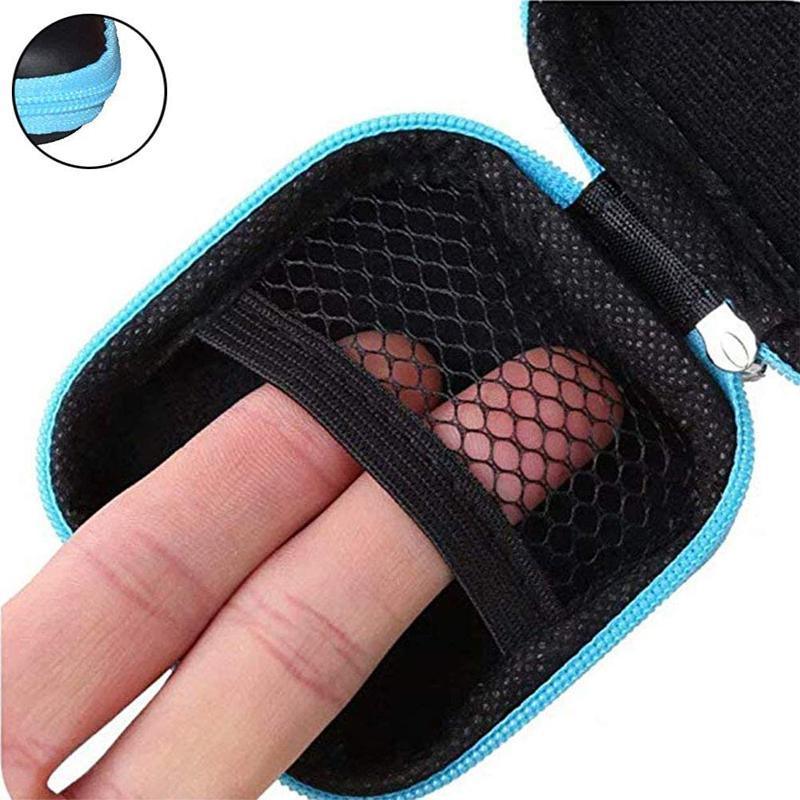 Portable Hard Case Pouch Storage Bag For Earphone Headphone Earbuds Cable - Blue 4