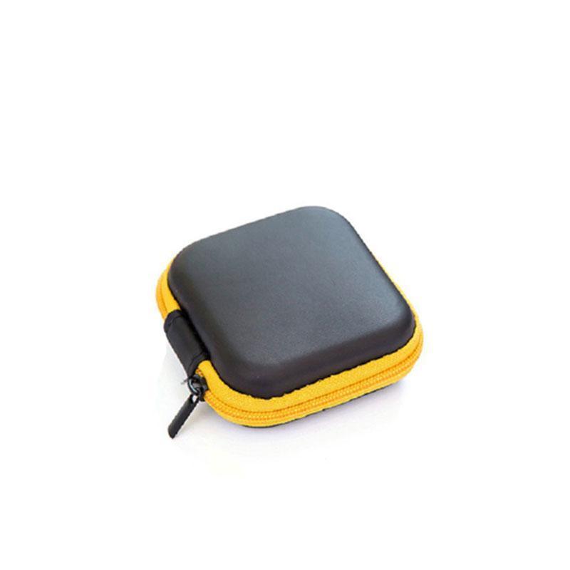 Portable Hard Case Pouch Storage Bag For Earphone Headphone Earbuds Cable - Yellow 10