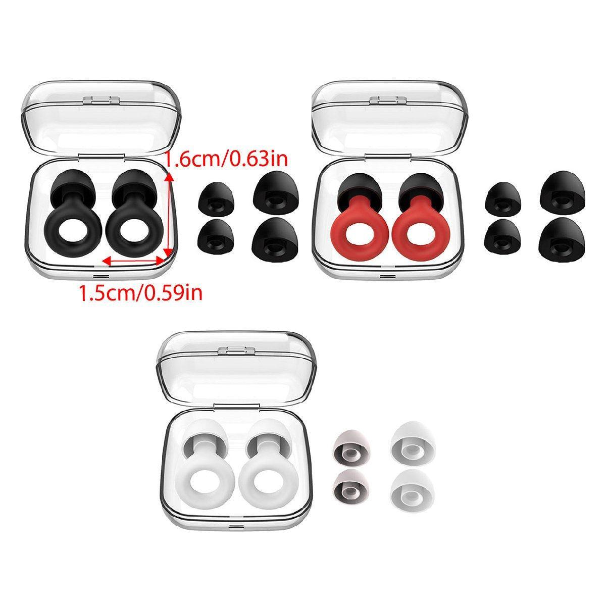 Anti-Noise Sleep Soundproof Earplugs Comfortable Foam Ear Plugs for Sleeping - Red 3