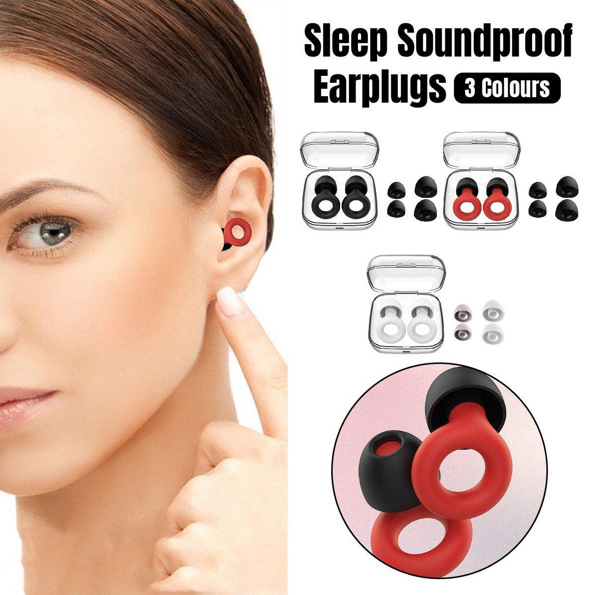 Anti-Noise Sleep Soundproof Earplugs Comfortable Foam Ear Plugs for Sleeping - White