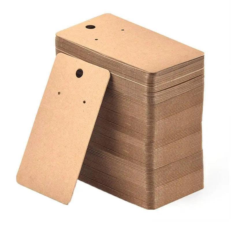 100Pcs Cardboard Earring Display Cards for Jewelry Accessories - White 7