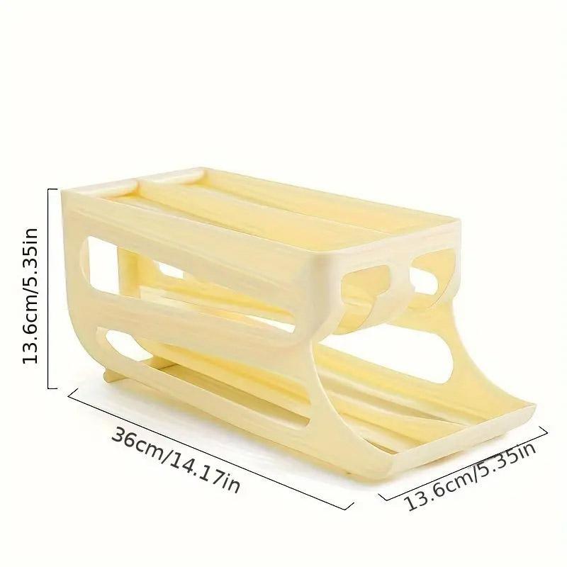 Sliding Egg Carton Refrigerator Storage for Kitchen Egg Holder and Organizer - Yellow 3