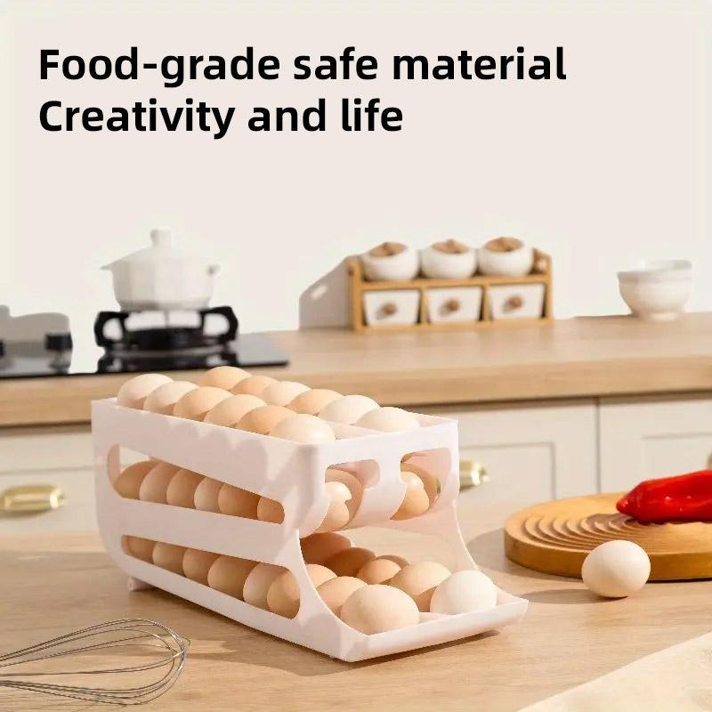 Sliding Egg Carton Refrigerator Storage for Kitchen Egg Holder and Organizer - Yellow 5