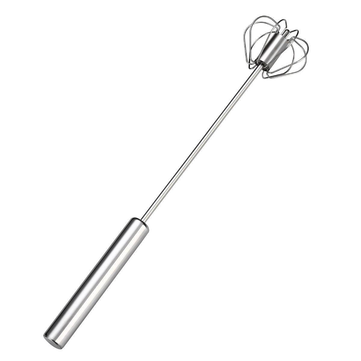 Stainless Steel Semi-Automatic Egg Beater Hand Pressed Kitchen Baking Tool - 14 Inch 6