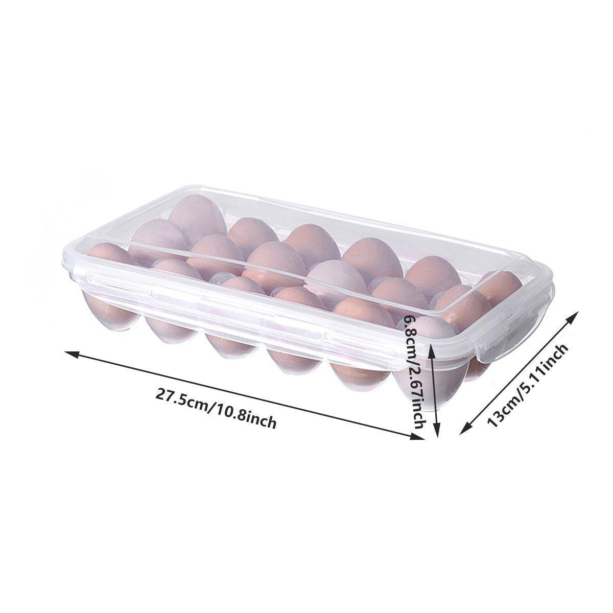 2x Eggs Keeper Trays 18 Slots Storage Box Containers Kitchen Refrigerator Holder 3