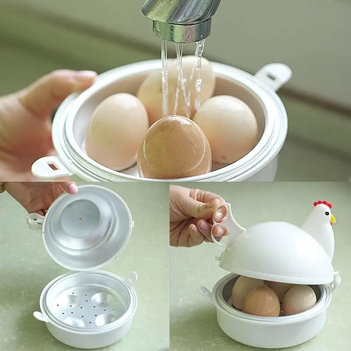 Microwave Oven Egg Steamer Boiled Egg Artifact Boiled Egg Mini Household Special Heating Box 4