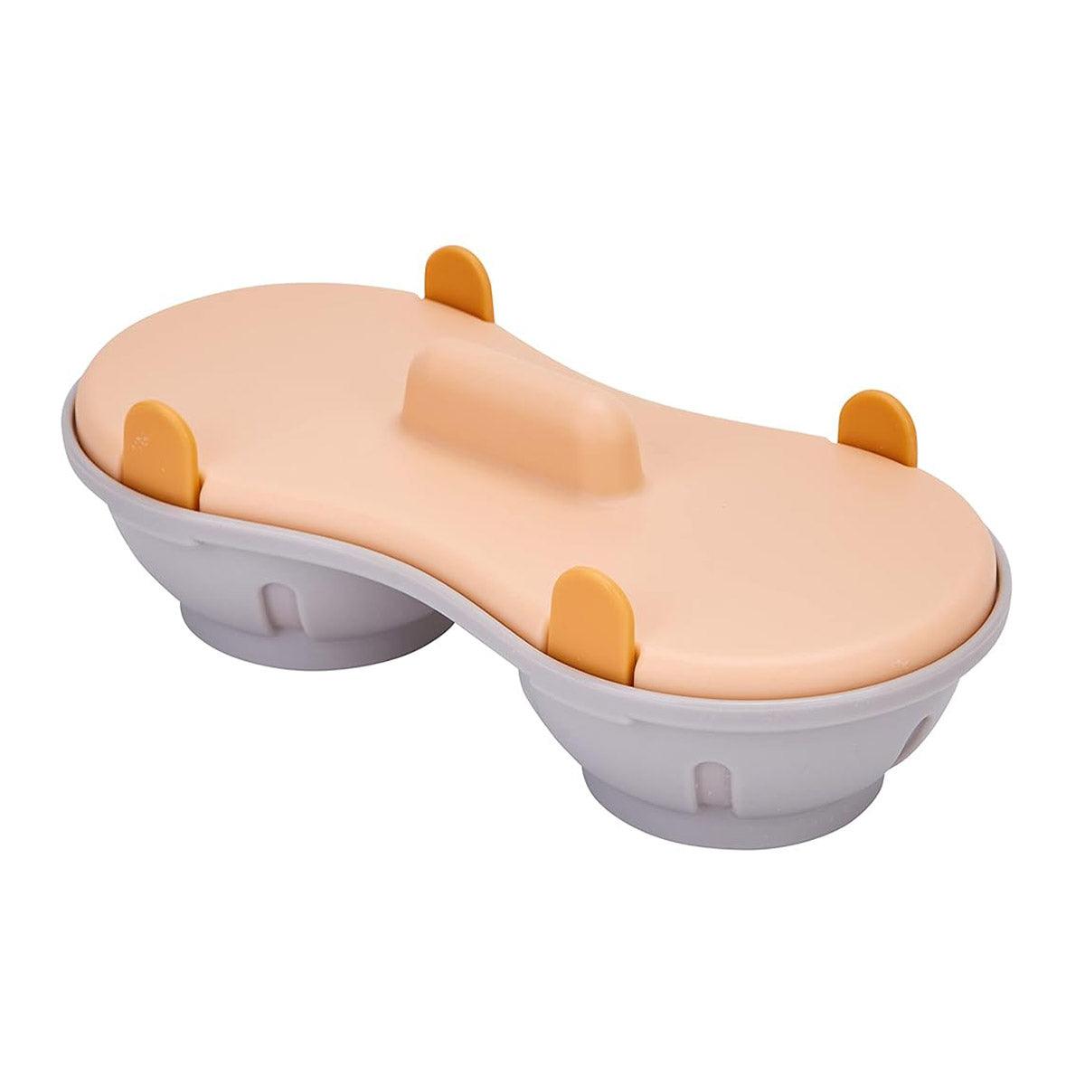 Microwave Egg Steamer With Lid Kitchen Egg Cooker Poacher Steam Box Container - Orange 6