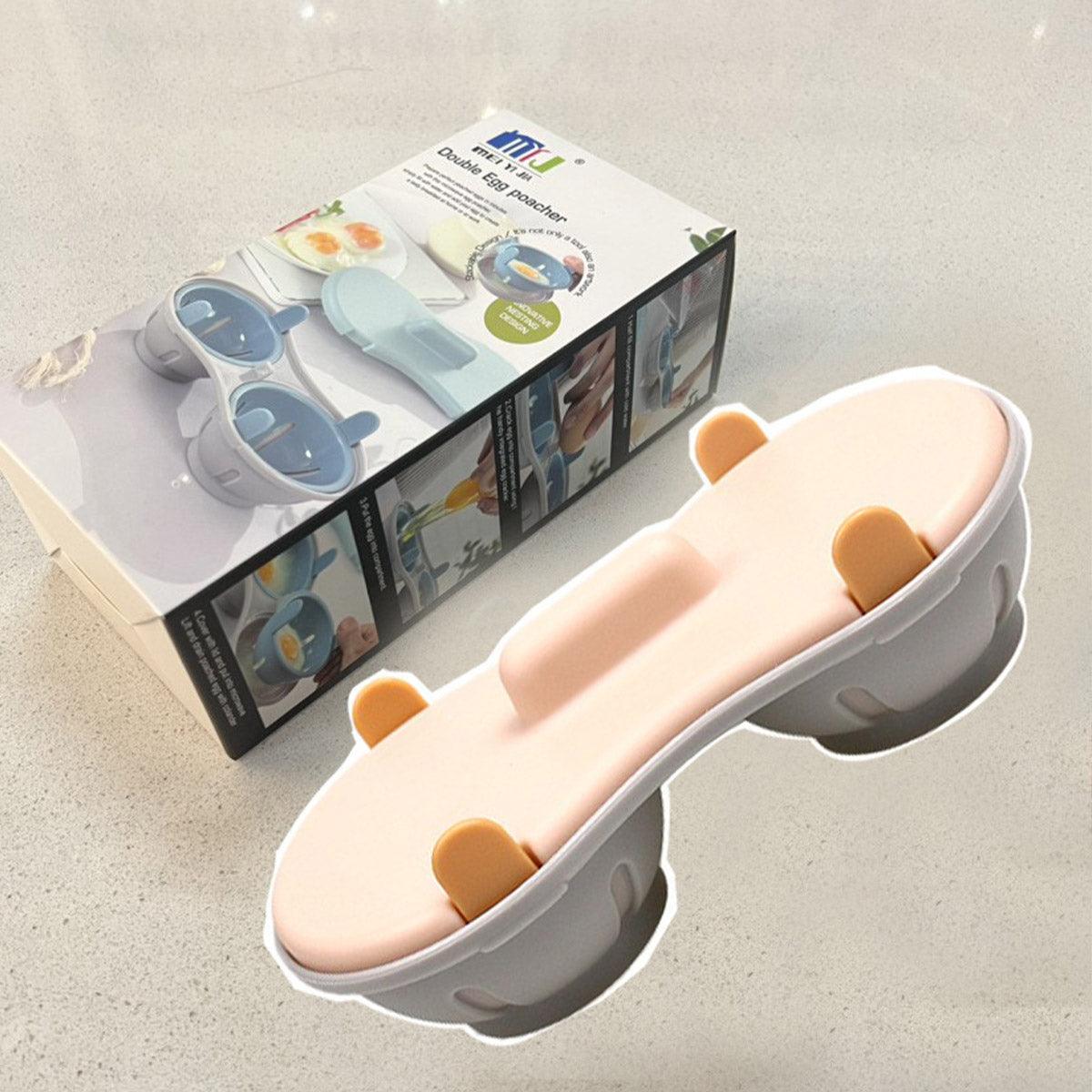 Microwave Egg Steamer With Lid Kitchen Egg Cooker Poacher Steam Box Container - White 4