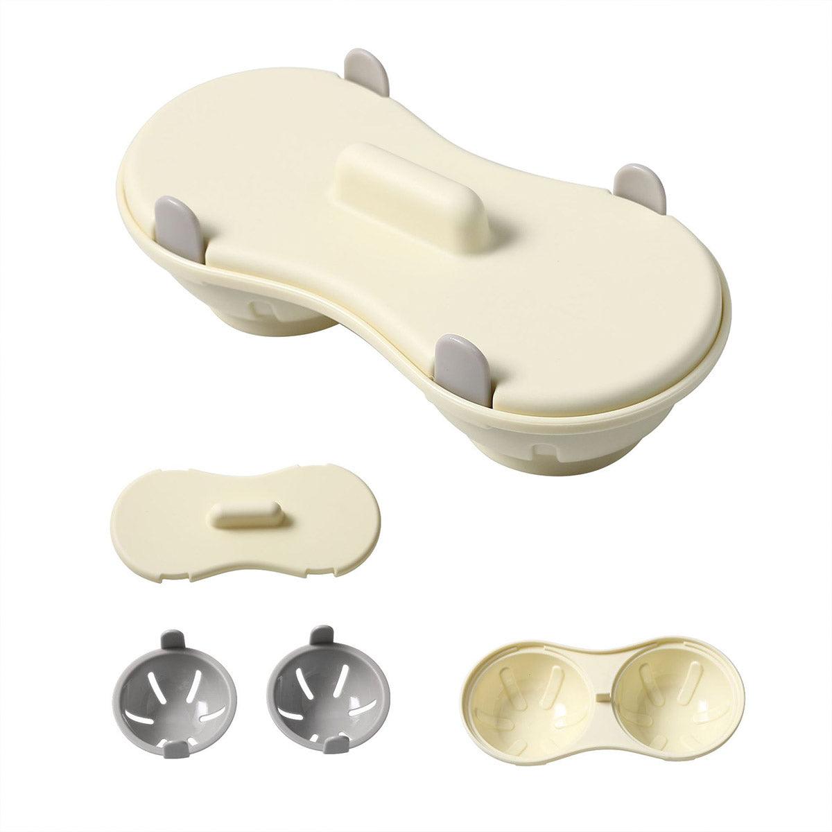 Microwave Egg Steamer With Lid Kitchen Egg Cooker Poacher Steam Box Container - White 7