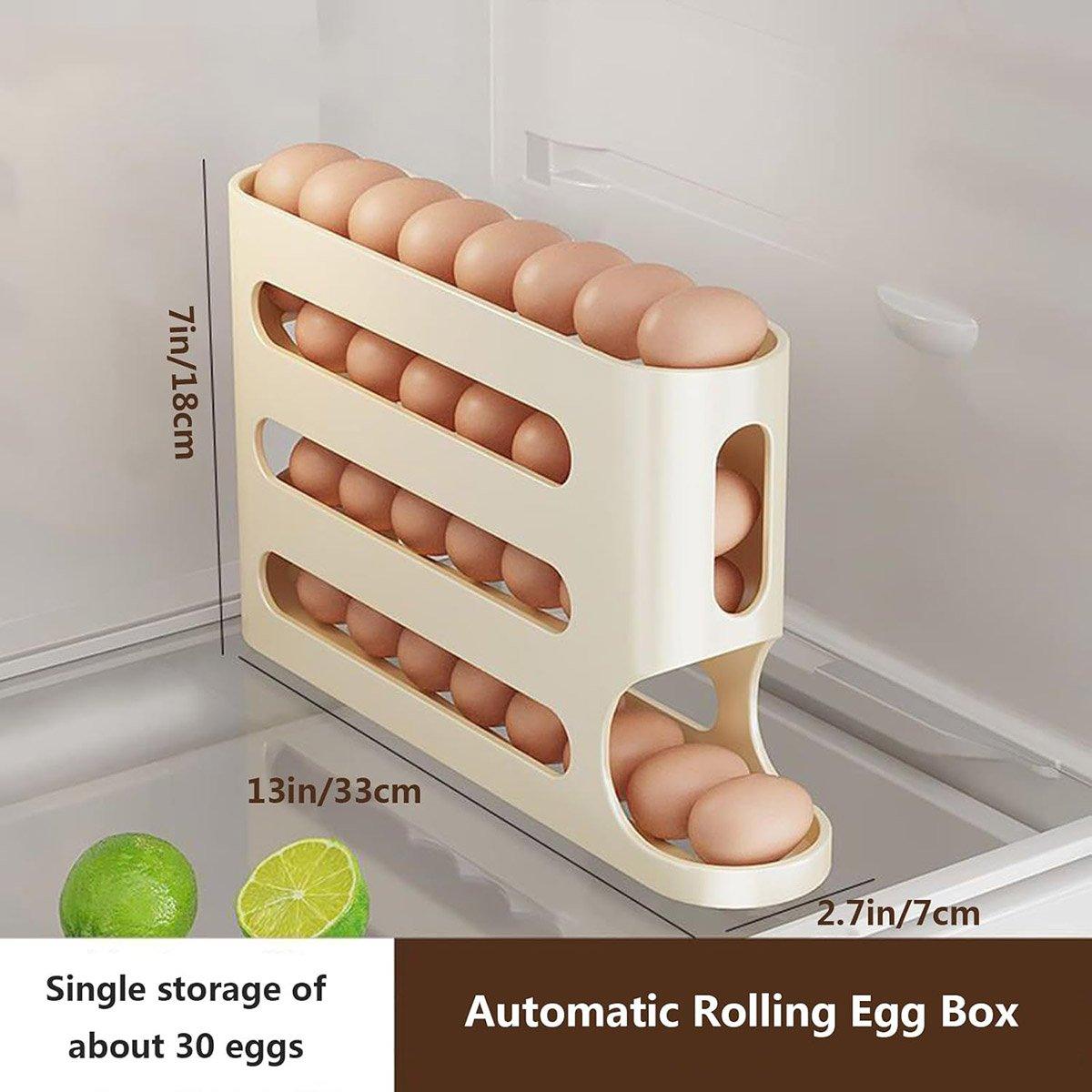 2pcs 4 Tier Slide Egg Organizer Storage Box Ladder Design for Egg Carton Holder 3