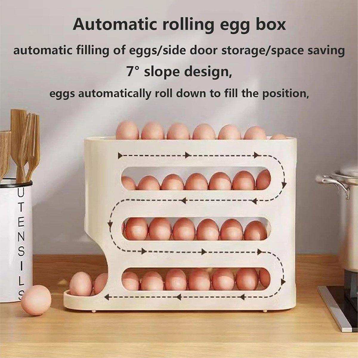 2pcs 4 Tier Slide Egg Organizer Storage Box Ladder Design for Egg Carton Holder 5