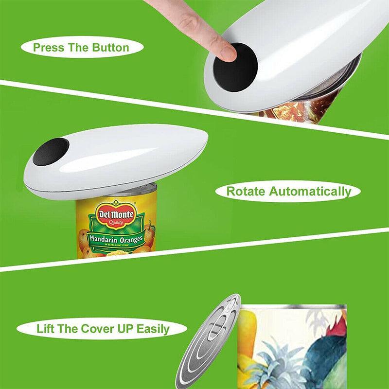 Electric Touch Can Opener with Jar Grip One-Touch Automatic Kitchen Tool 4