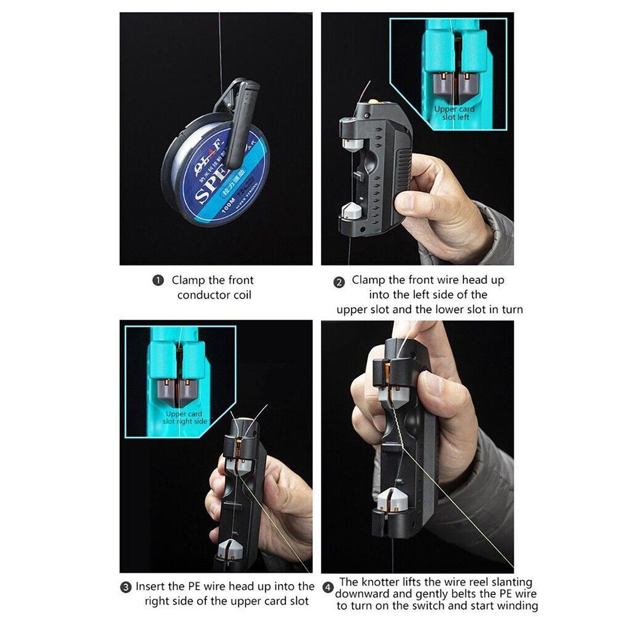 Electric Knotter Leading Line Tying Device Outdoor Fishing Subknotter Gear Tool 4