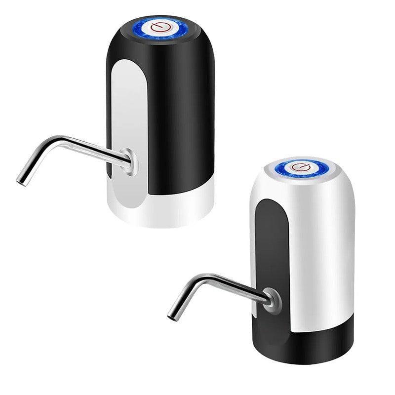 Electric Water Bottle Pump Dispenser Drinking Usb Button Black White Drinking - Black