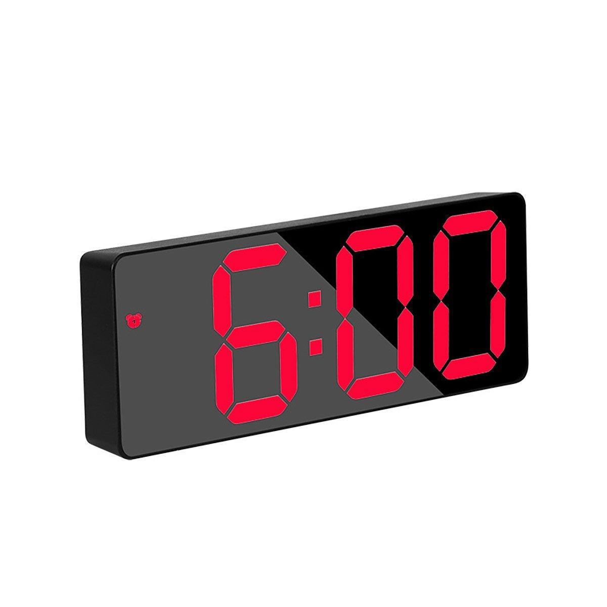 LED Digital Alarm Clock Large Display Dual Power Options Home Office Decor - Red 8