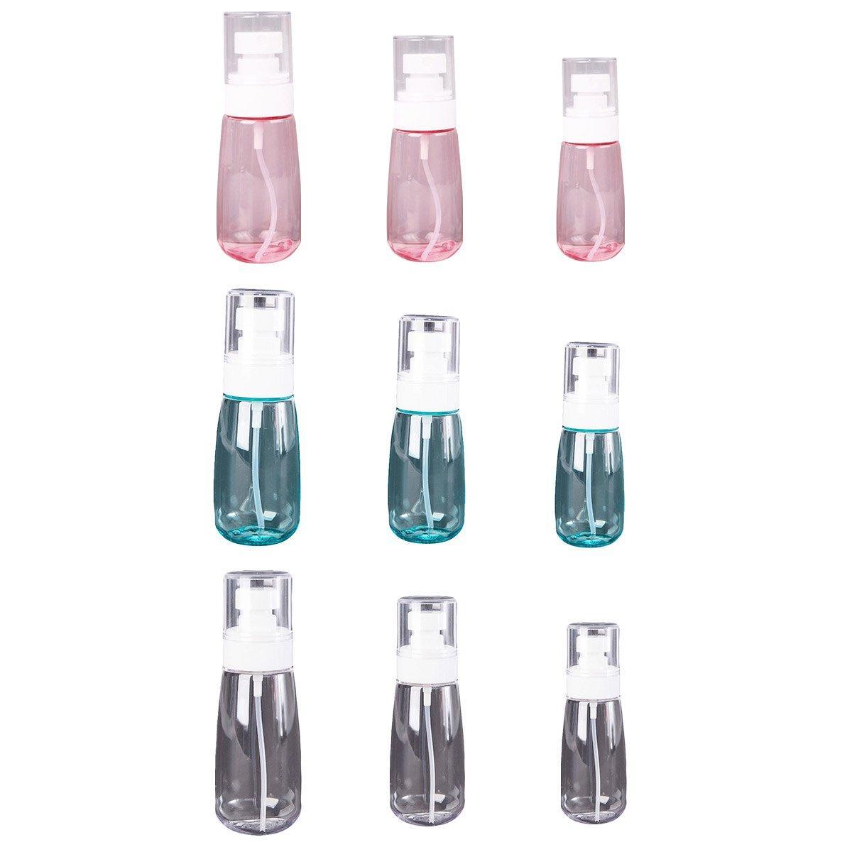 10pcs Portable Travel Emulsion Dispenser Bottle Press Pump Refillable Containers - Clear-100ml