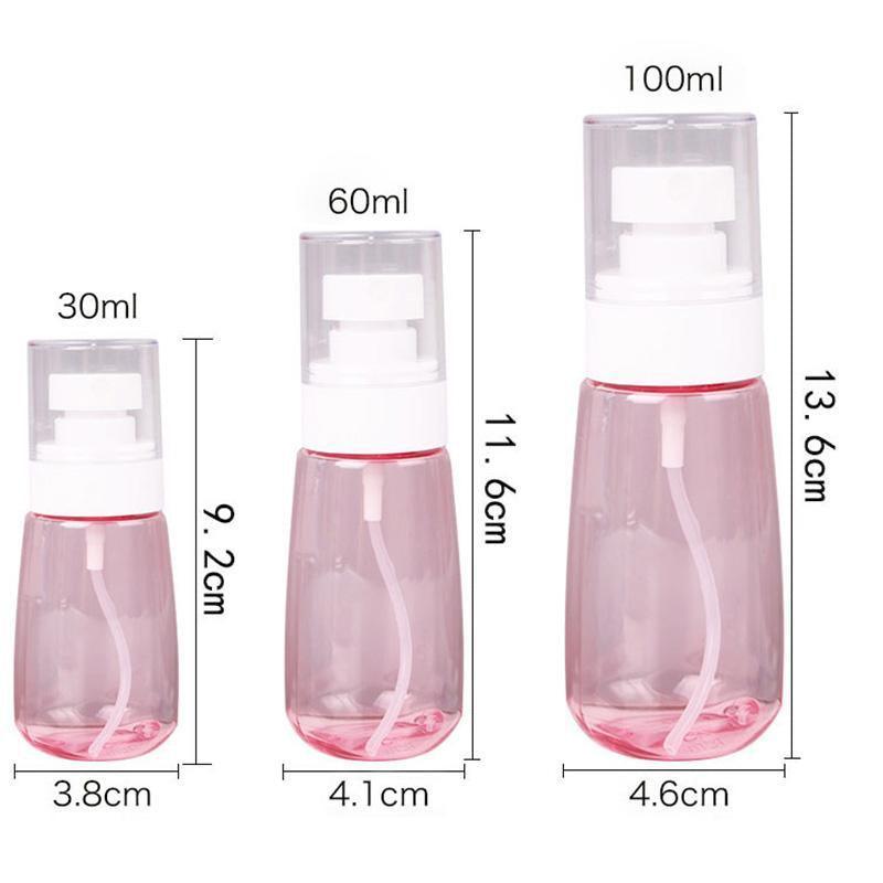 10pcs Portable Travel Emulsion Dispenser Bottle Press Pump Refillable Containers - Pink-30ml 3