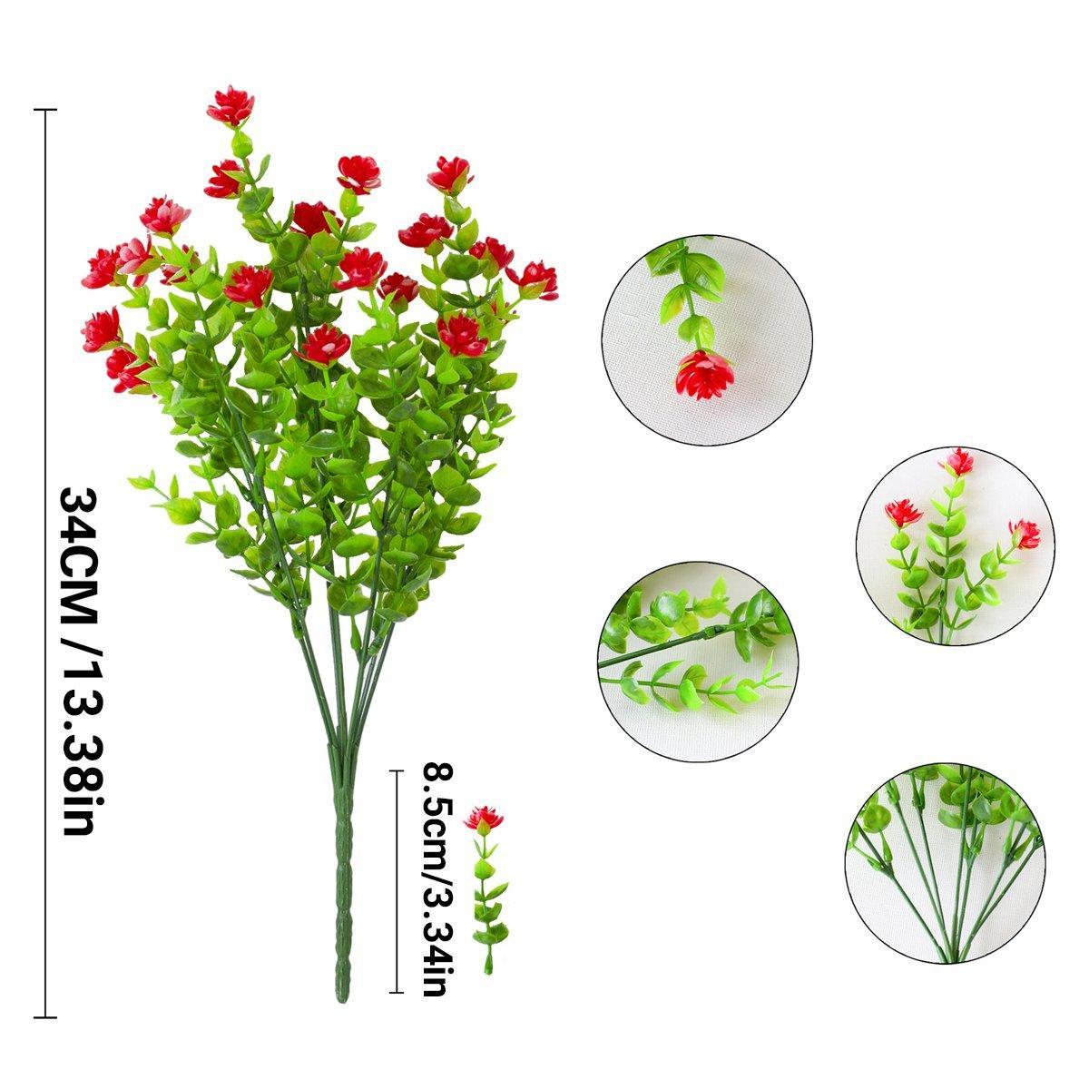 8pcs Artificial Camellia Flowers Realistic Silk Floral Decoration for Home Decor 3