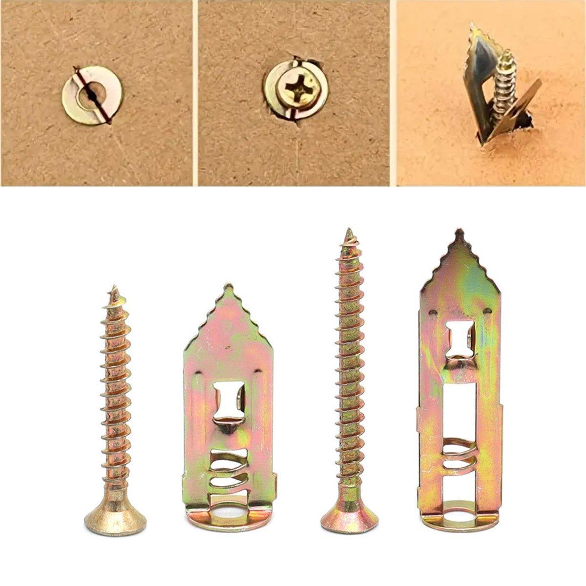 100PCS Self-Drilling Anchors Screws Percussion Expansion Kit -12x30mm/12x40mm - 12x30mm 4