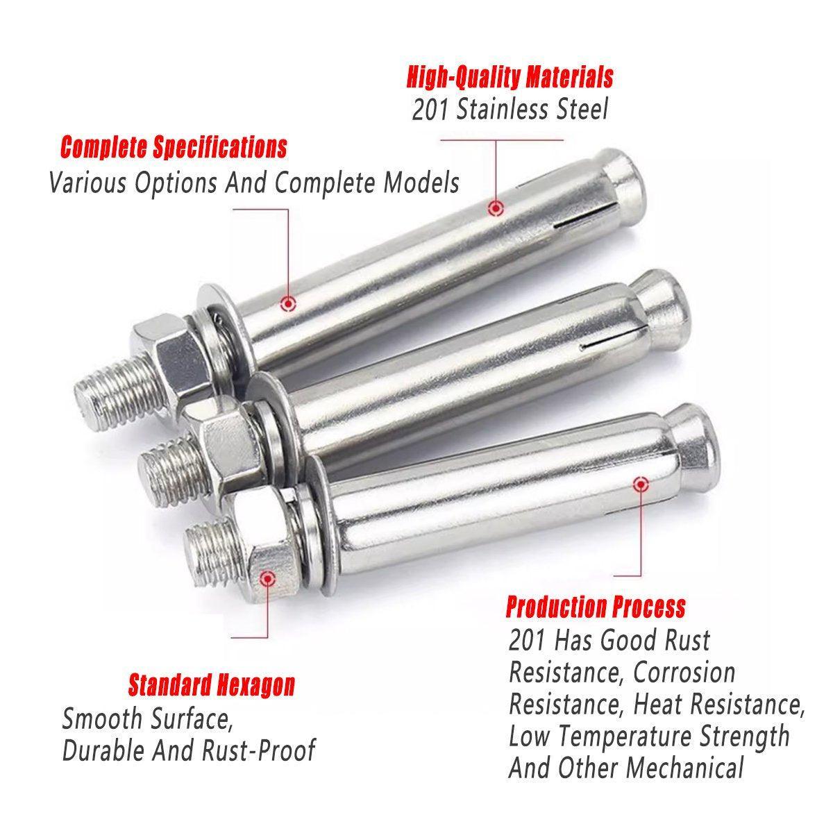 M8 Stainless Steel Expansion Anchor Bolts Heavy Duty Hex Head Screws - M8*80 5