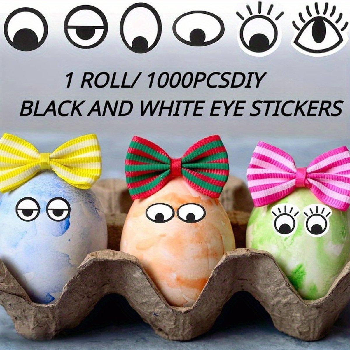2 Rolls Cartoon Eye Stickers Self-Adhesive DIY Craft Paper for Handmade Projects 4