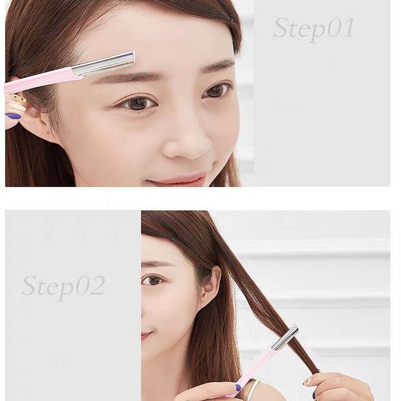 3 Piece Eyebrow Razor Kit for Women Facial Hair Removal and Brow Shaping 5