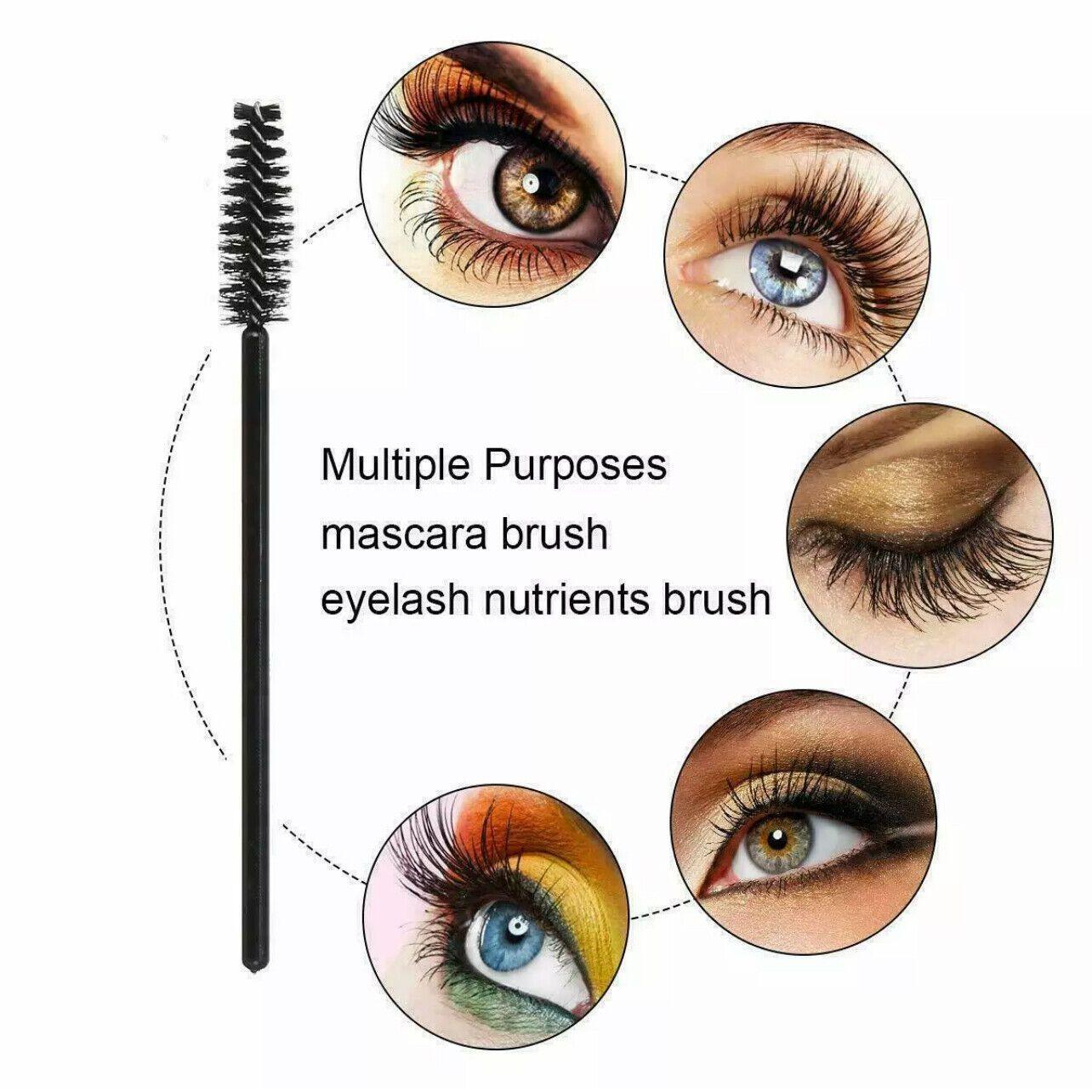 50X Disposable Mascara Wands Eyelash Brushes Applicator Lash Extension Brush - Purple+Clear 4