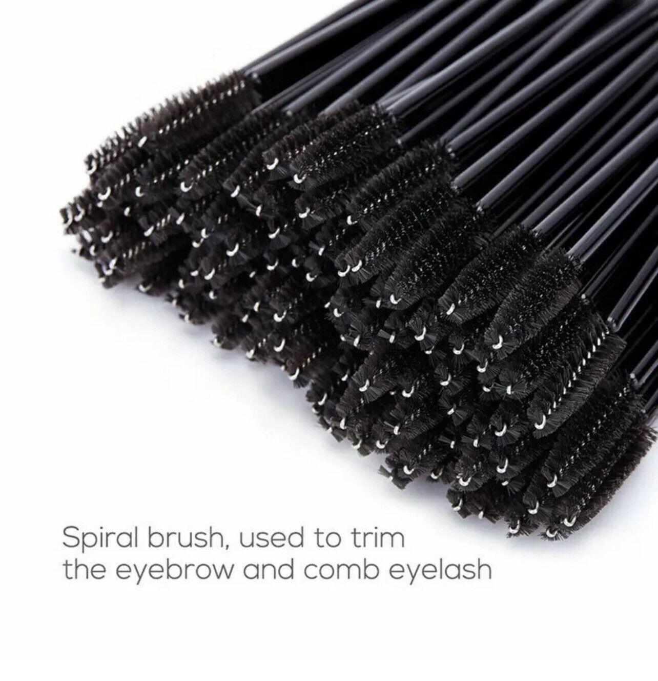 50X Disposable Mascara Wands Eyelash Brushes Applicator Lash Extension Brush - Purple+Clear 5