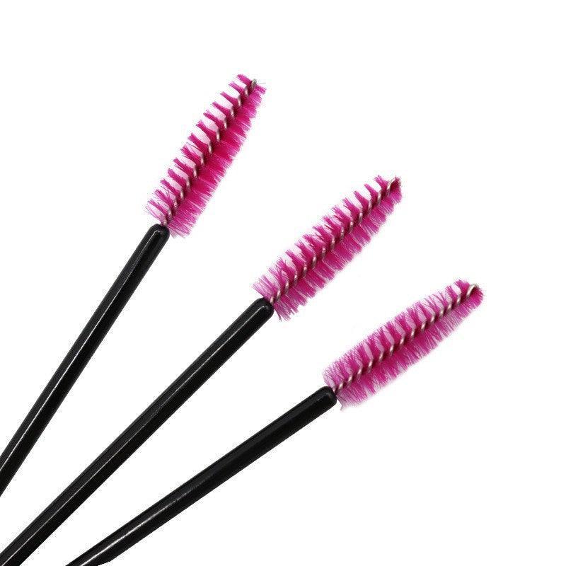 50X Disposable Mascara Wands Eyelash Brushes Applicator Lash Extension Brush - Purple+Clear 6