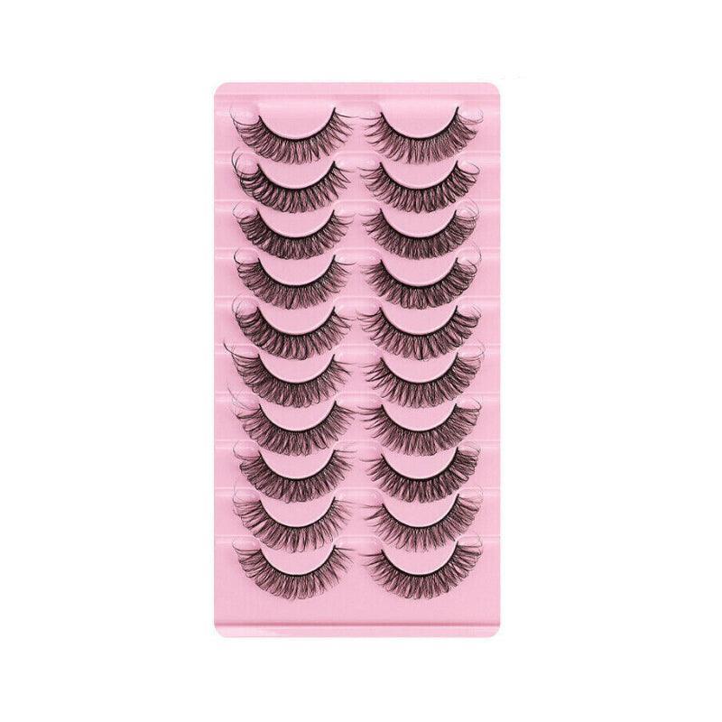 10 Pairs Russian D-Curl Mink False Eyelashes - Full & Curled - DH06-01 10