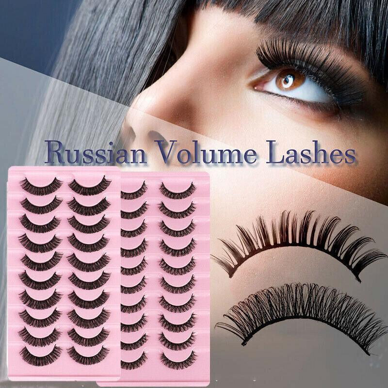10 Pairs Russian D-Curl Mink False Eyelashes - Full & Curled - DH06-04 3