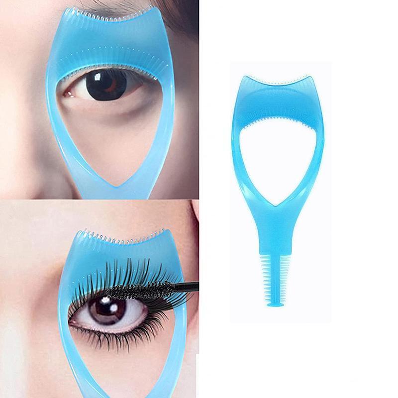 3 In 1 Eyelash Mascara Makeup Guard Protect Tool Applicator Curler Comb Lashes 4