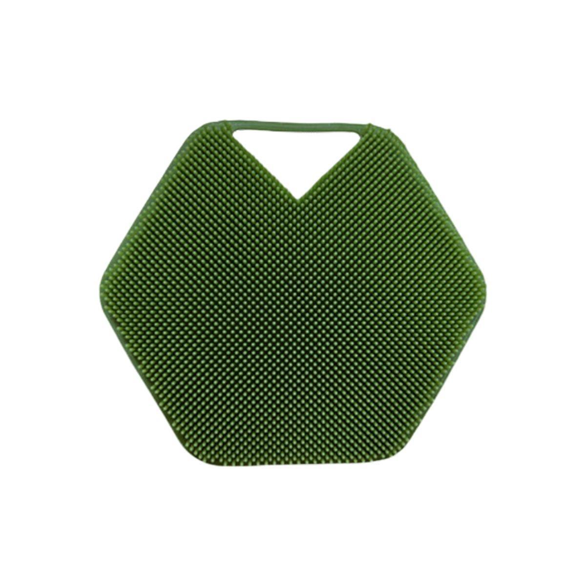 Silicone Bath Brush Soft Bristle Body Scrubber Facial Cleaning Massage Tool - Pink 7