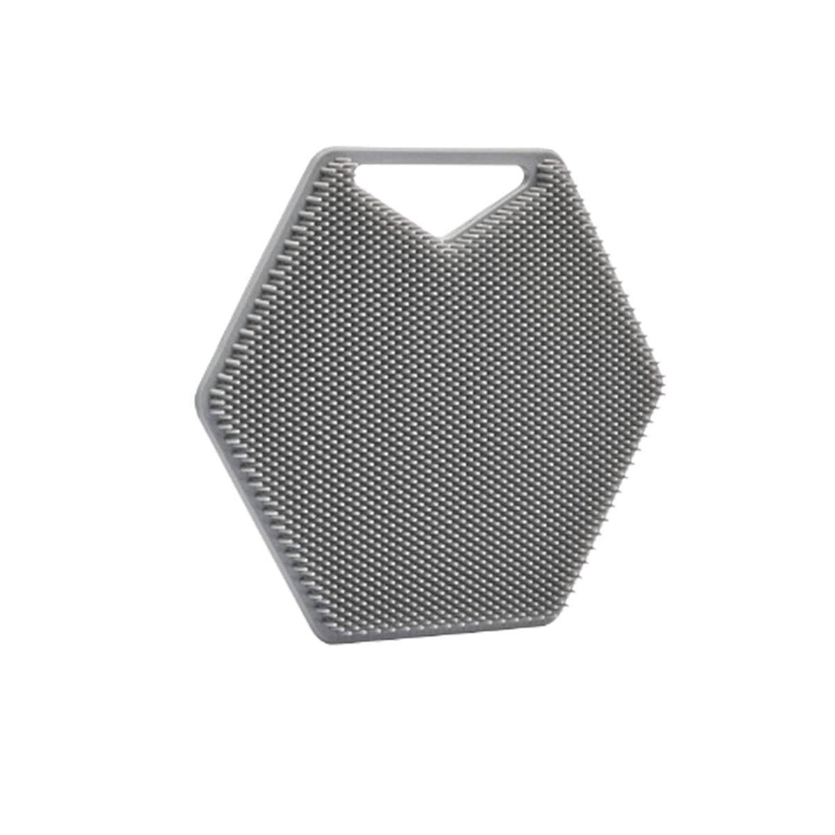 Silicone Bath Brush Soft Bristle Body Scrubber Facial Cleaning Massage Tool - Pink 9