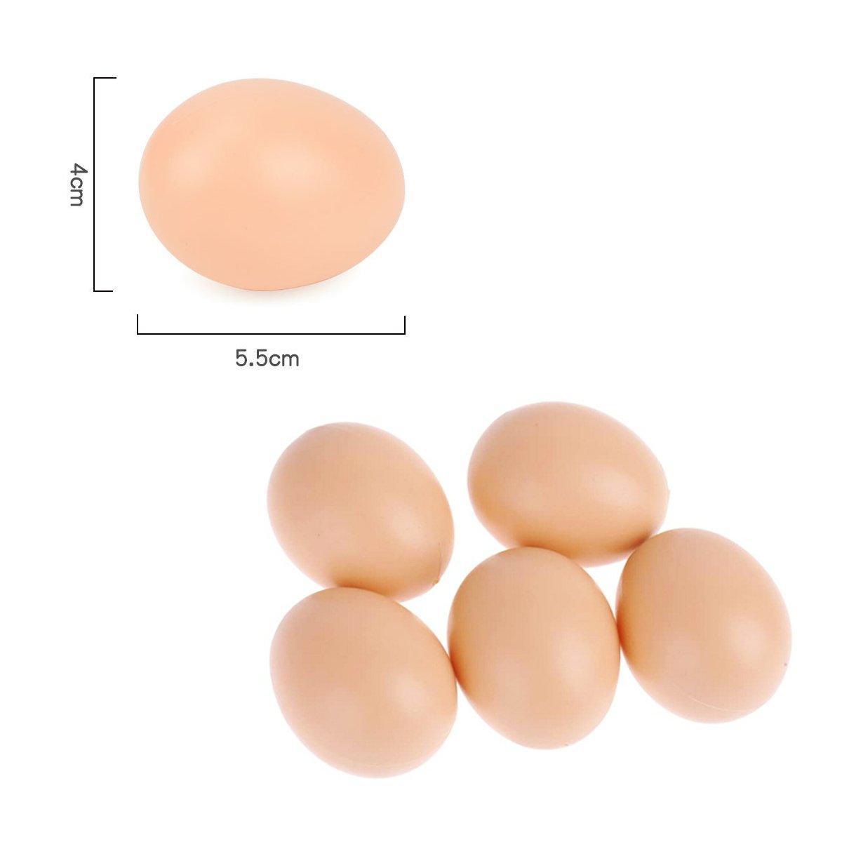 Plastic Painting Eggs DIY Toy Fake Eggs Colourful Drawing Craft Durable Egg - 6PCS 3