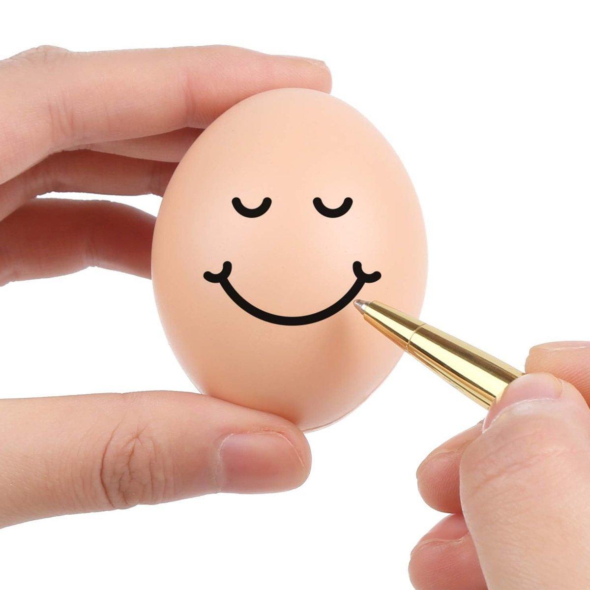 Plastic Painting Eggs DIY Toy Fake Eggs Colourful Drawing Craft Durable Egg - 6PCS 5