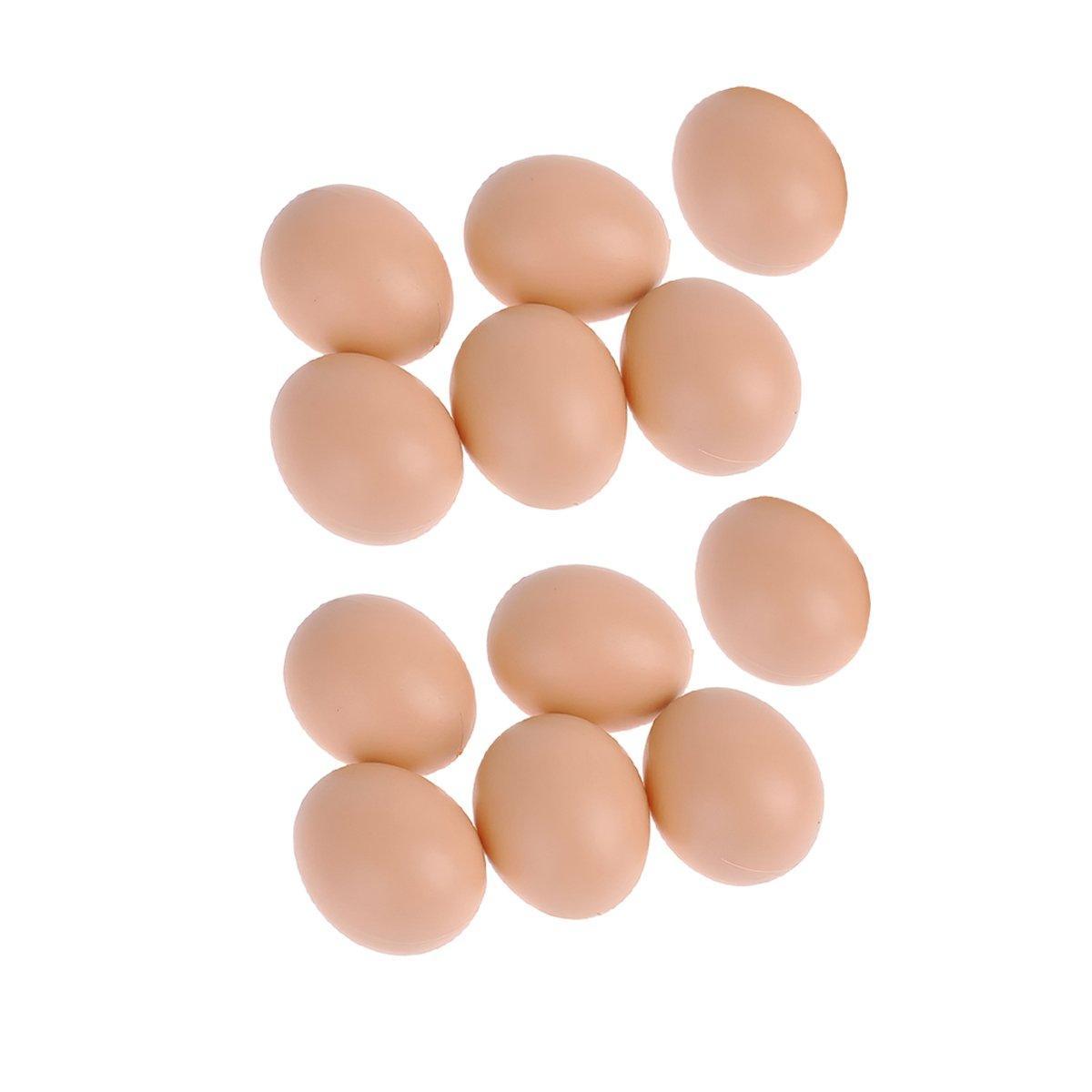 Plastic Painting Eggs DIY Toy Fake Eggs Colourful Drawing Craft Durable Egg - 6PCS 7