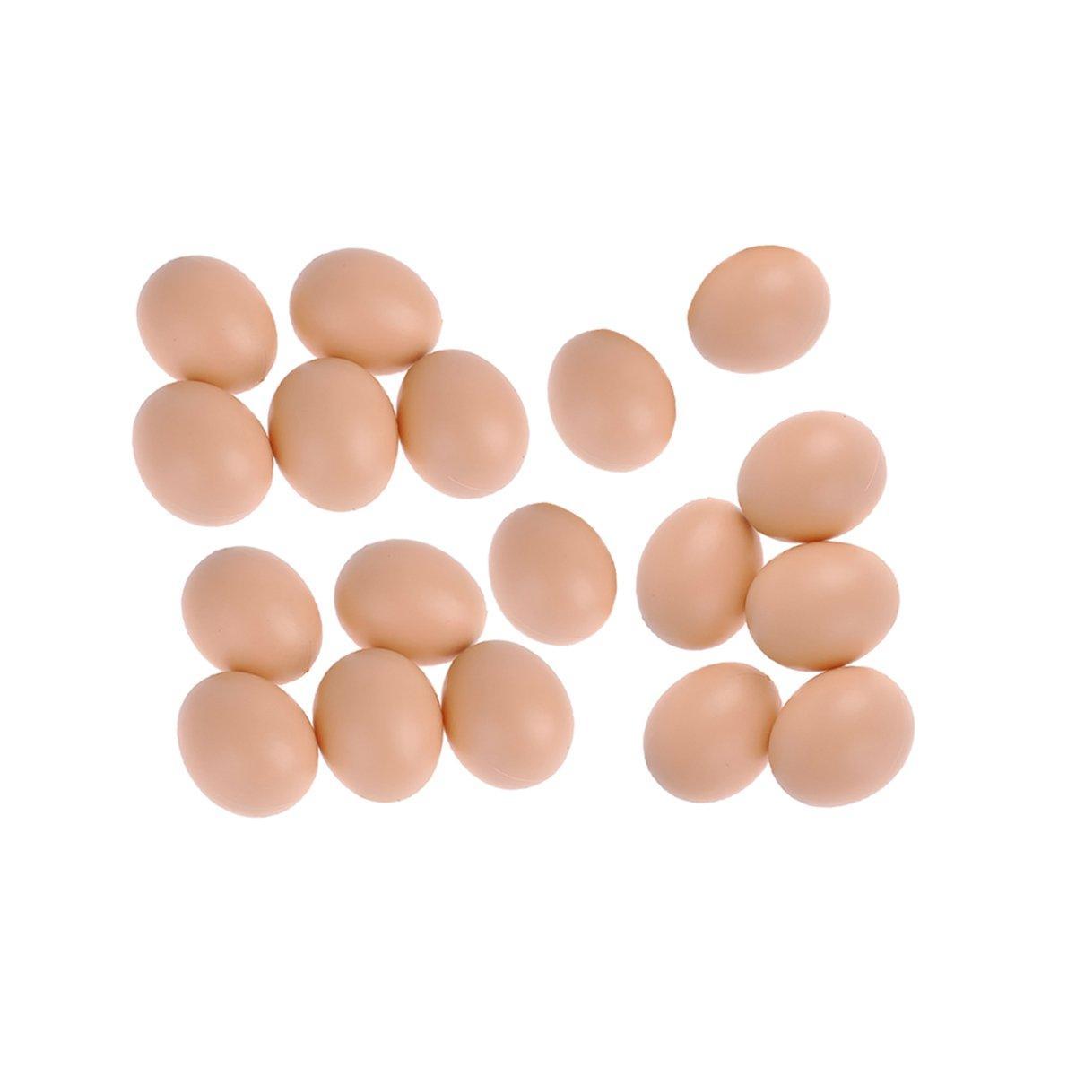 Plastic Painting Eggs DIY Toy Fake Eggs Colourful Drawing Craft Durable Egg - 6PCS 8