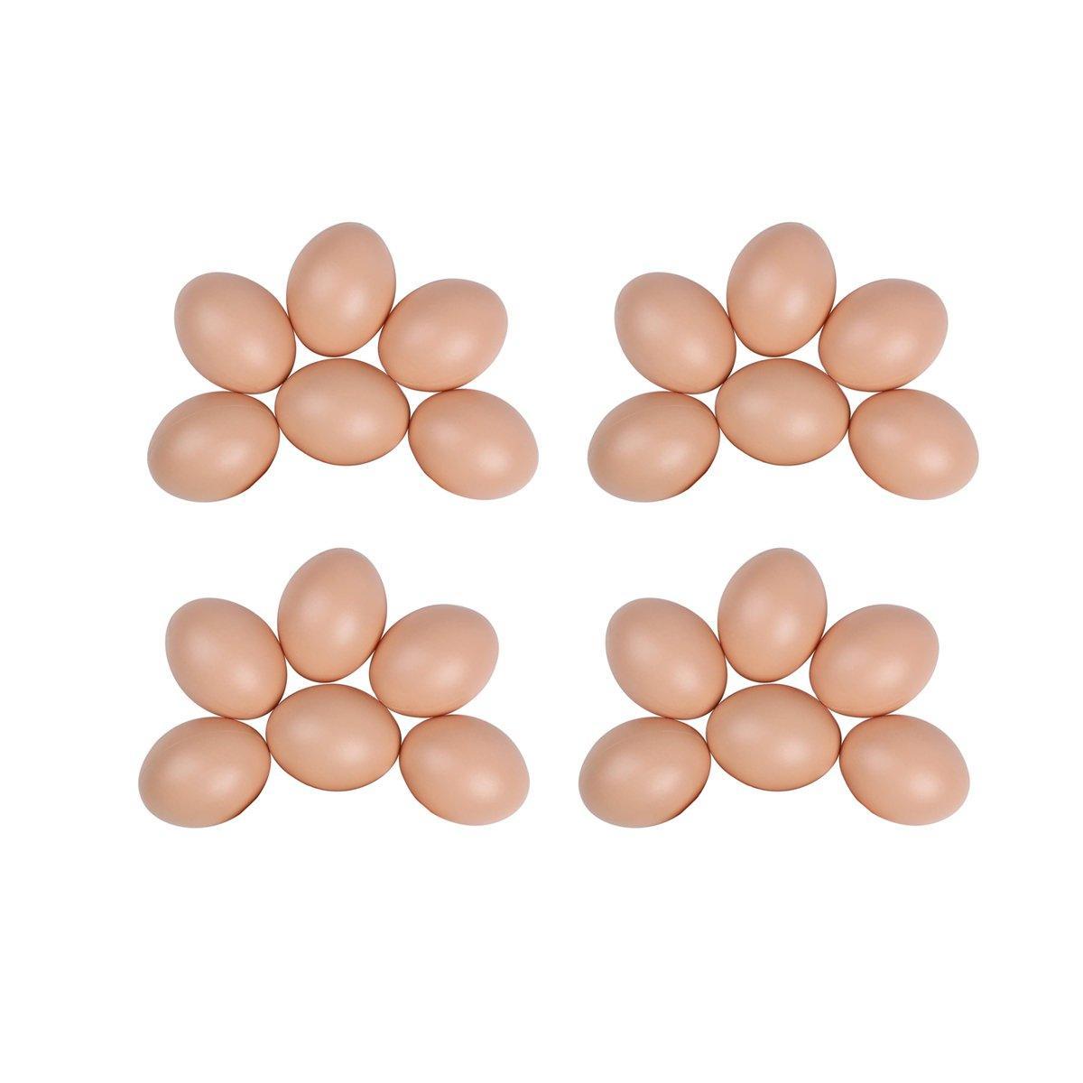 Plastic Painting Eggs DIY Toy Fake Eggs Colourful Drawing Craft Durable Egg - 6PCS 9