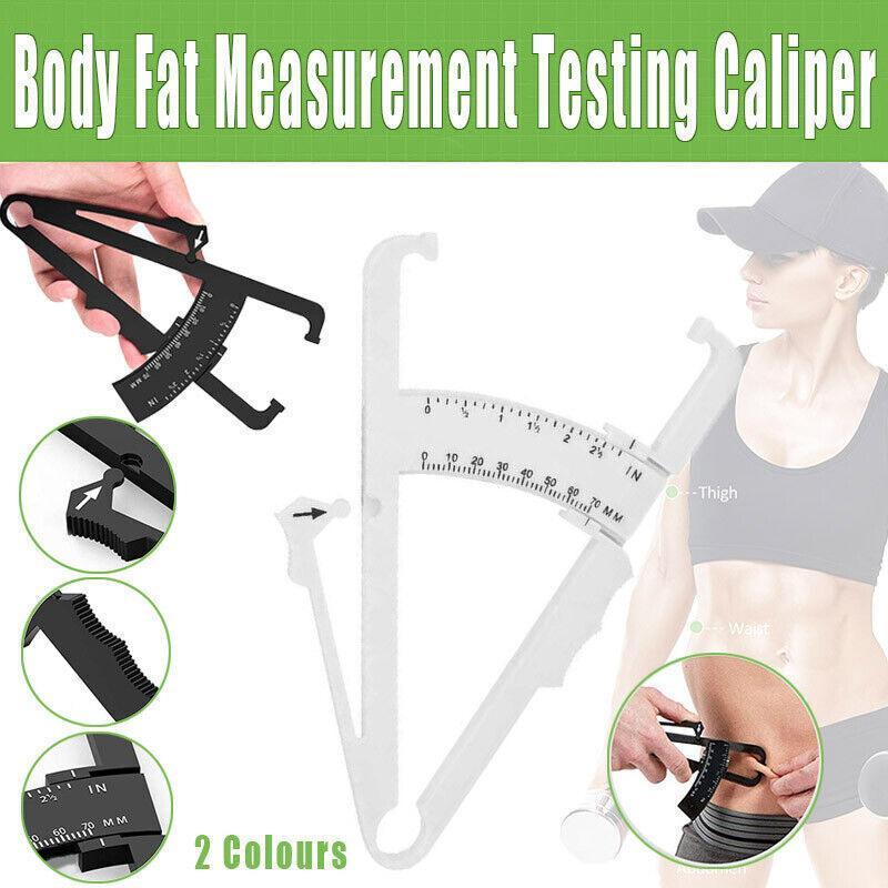Body Fat Measurement Testing Caliper Skinfold Skin Fold Gym Weight Loss Test Au - Black