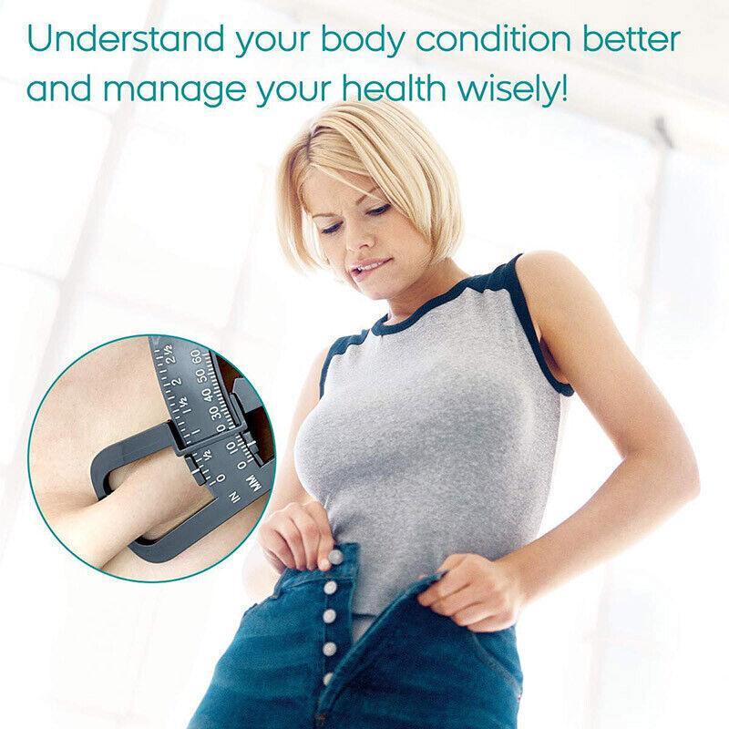 Body Fat Measurement Testing Caliper Skinfold Skin Fold Gym Weight Loss Test Au - Black 4