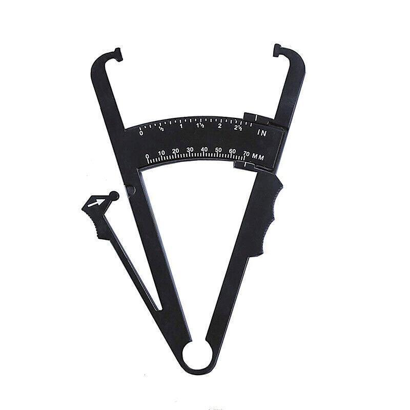 Body Fat Measurement Testing Caliper Skinfold Skin Fold Gym Weight Loss Test Au - Black 6