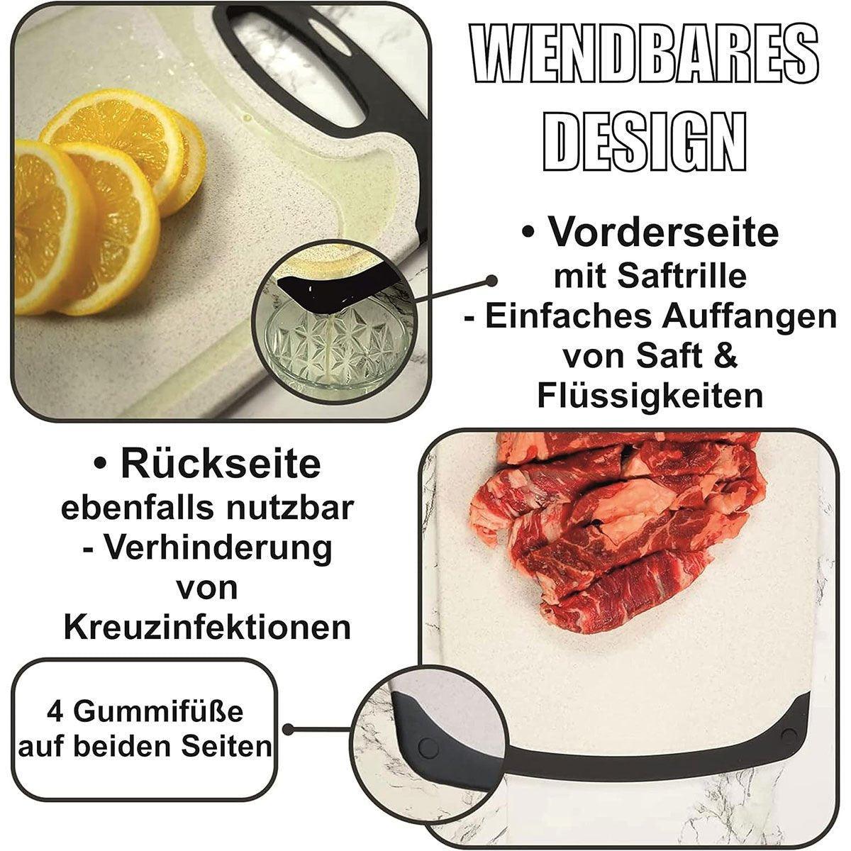 3PCS Wheat Straw Cutting Board Kitchen Chopping Board for Vegetables Meat Fruit 5